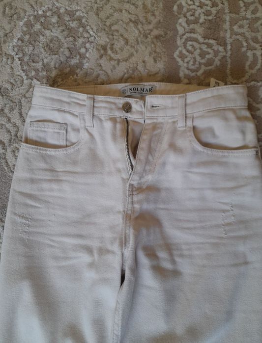 Джинси мом solmar, бежеві джинси zara