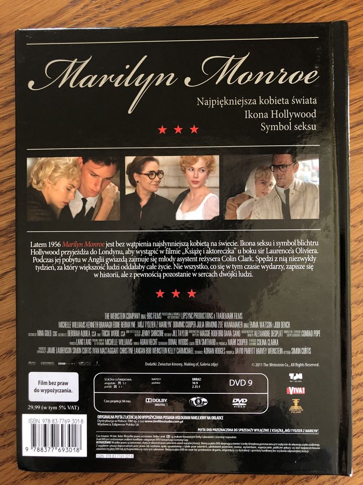 „Mój tydzień z Marilyn” film DVD