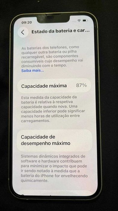 Iphone 13 - Branco 128 gb - Tudo funcionando Bat 87%