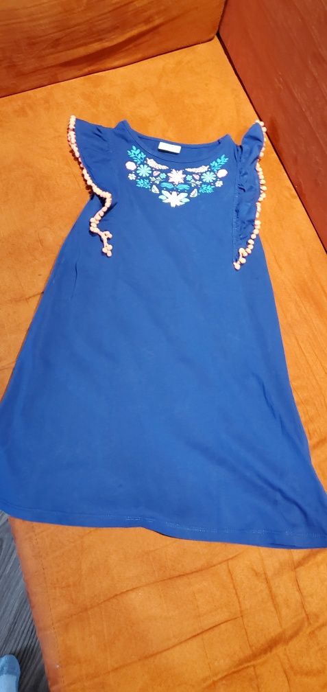 Платье сарафан синий
