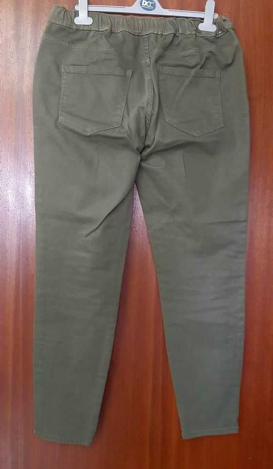 Leggings, calças ganga verde seco, Cortefiel