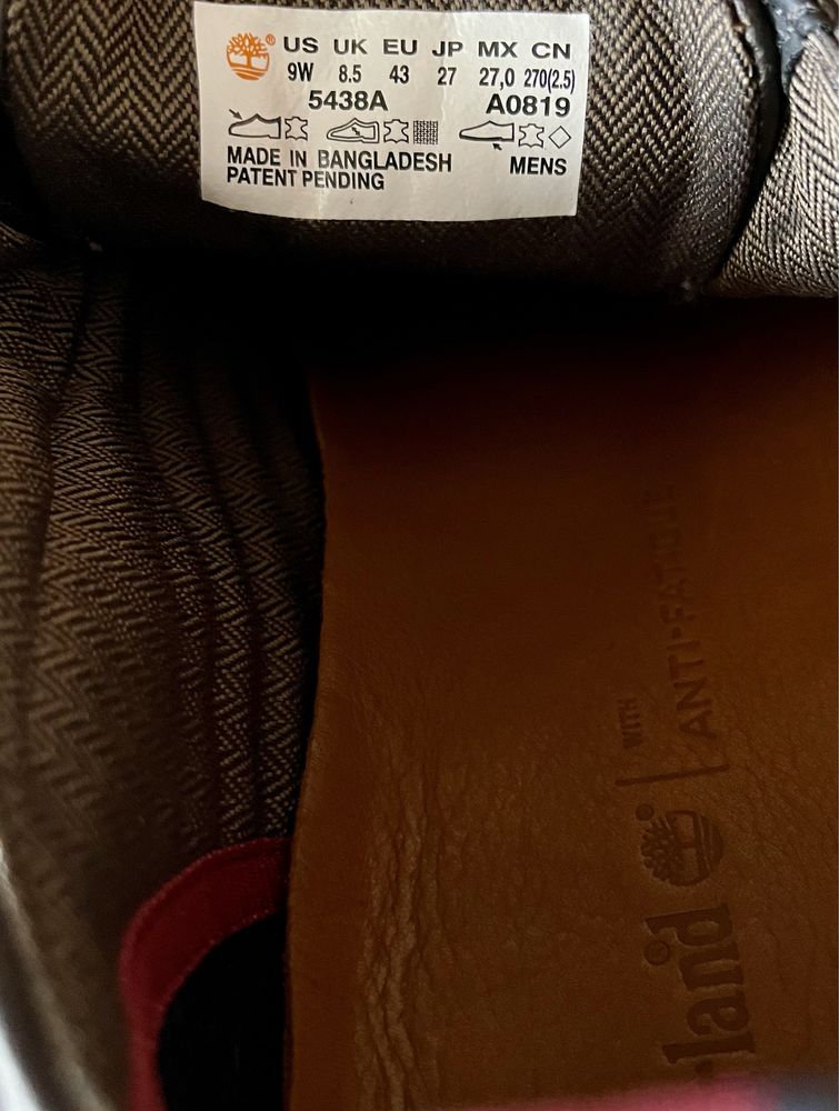 Чоловічі туфлі Timberland