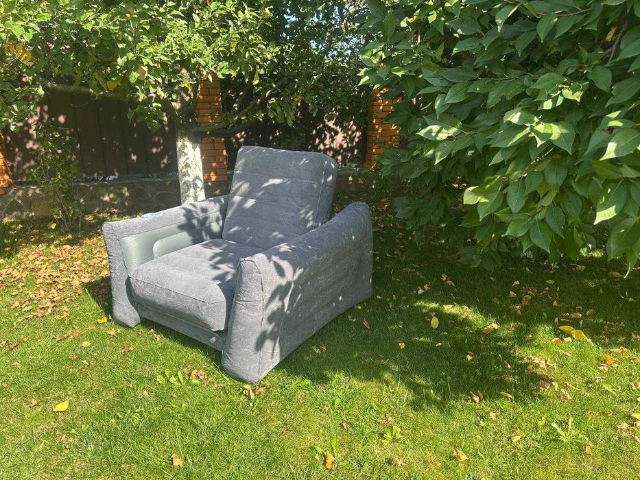 ℹ️ Кресло надувное раскладное велюр. Крісло. Ліжко. Кровать надувная