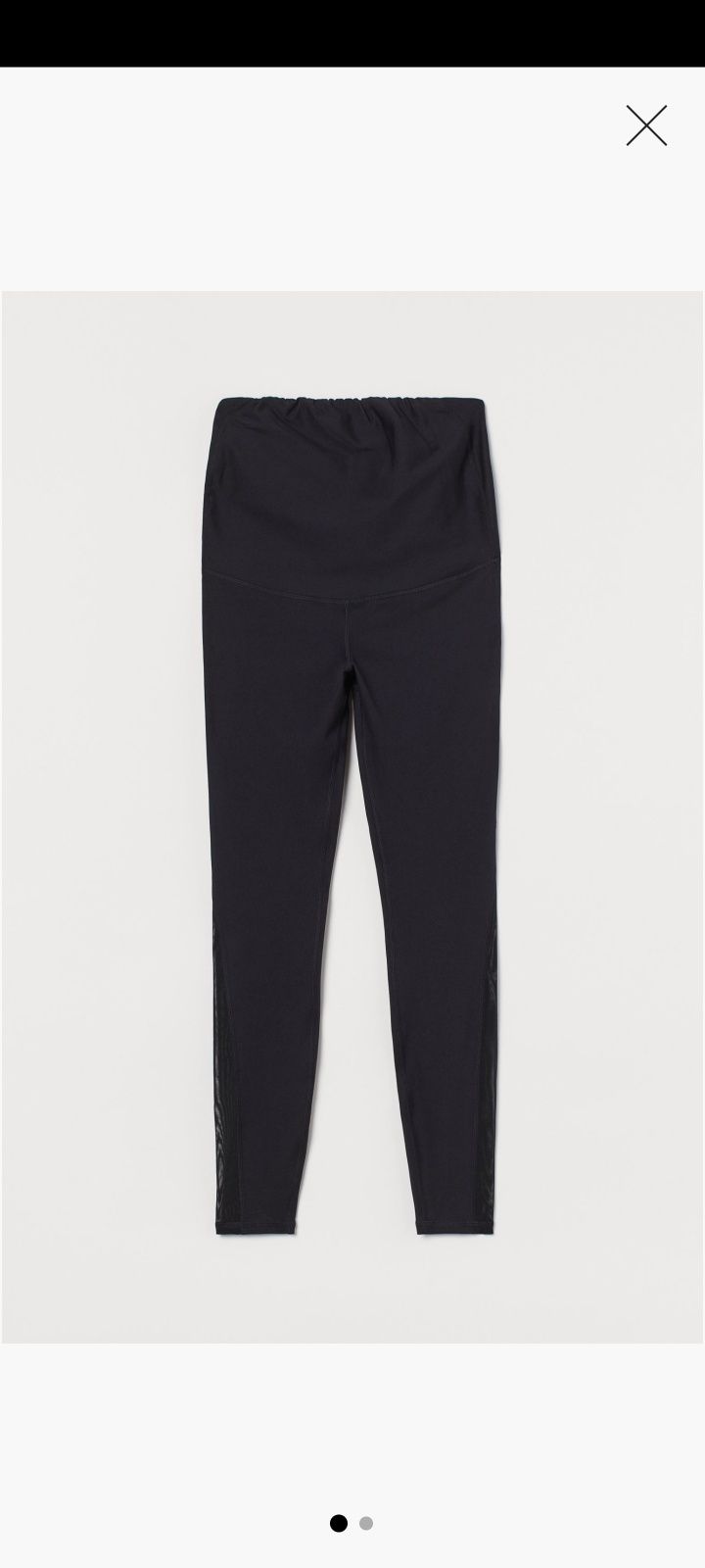 Nowe ciążowe legginsy treningowe H&M Mama czarne