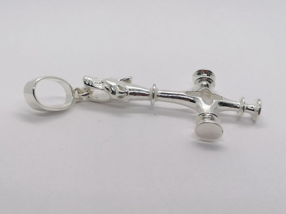 krzyż wilczy Thora staro nordycki duży ciężki masywny 38,5 g. 7,5/4 cm