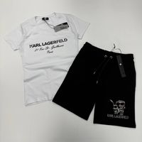 EXCLUSIVE KARL LAGERFELD Женский спортивный костюм футболка шорты люкс