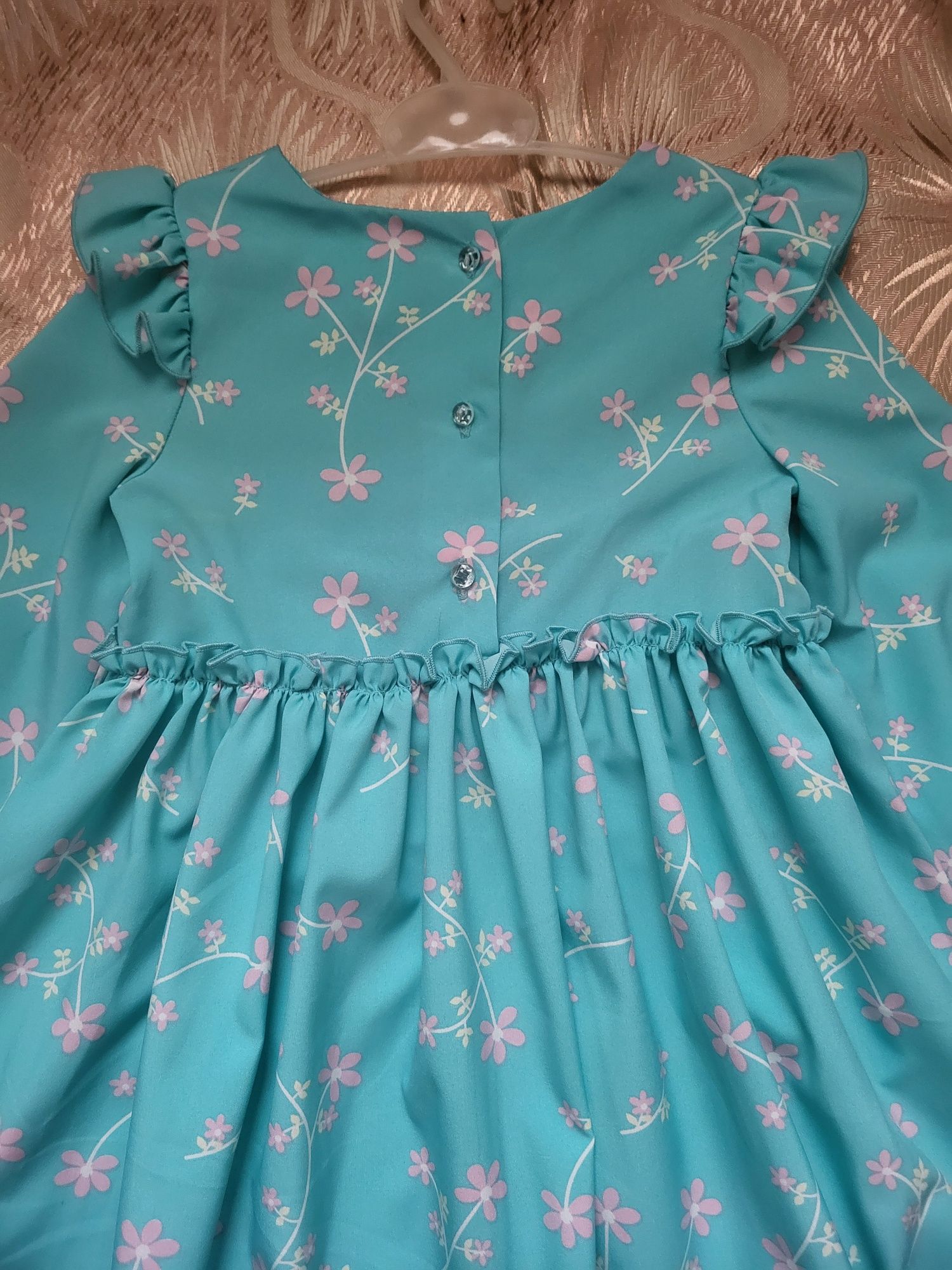Сукня святкова на дівчинку р.110 (4-5 років), плаття бірюзове, платье