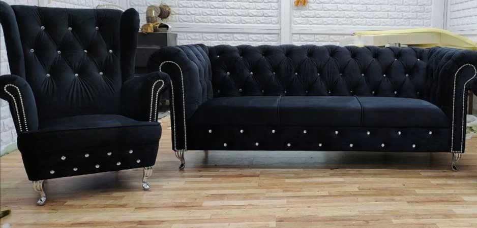 Sofa 220 f spania chesterfield producent glamour