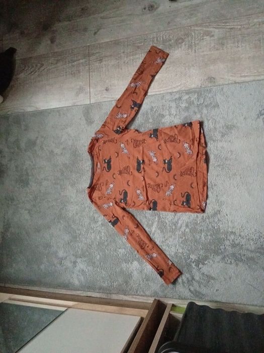 Bluzka z długim rękawem z tygrysami i panterami w koronie 134