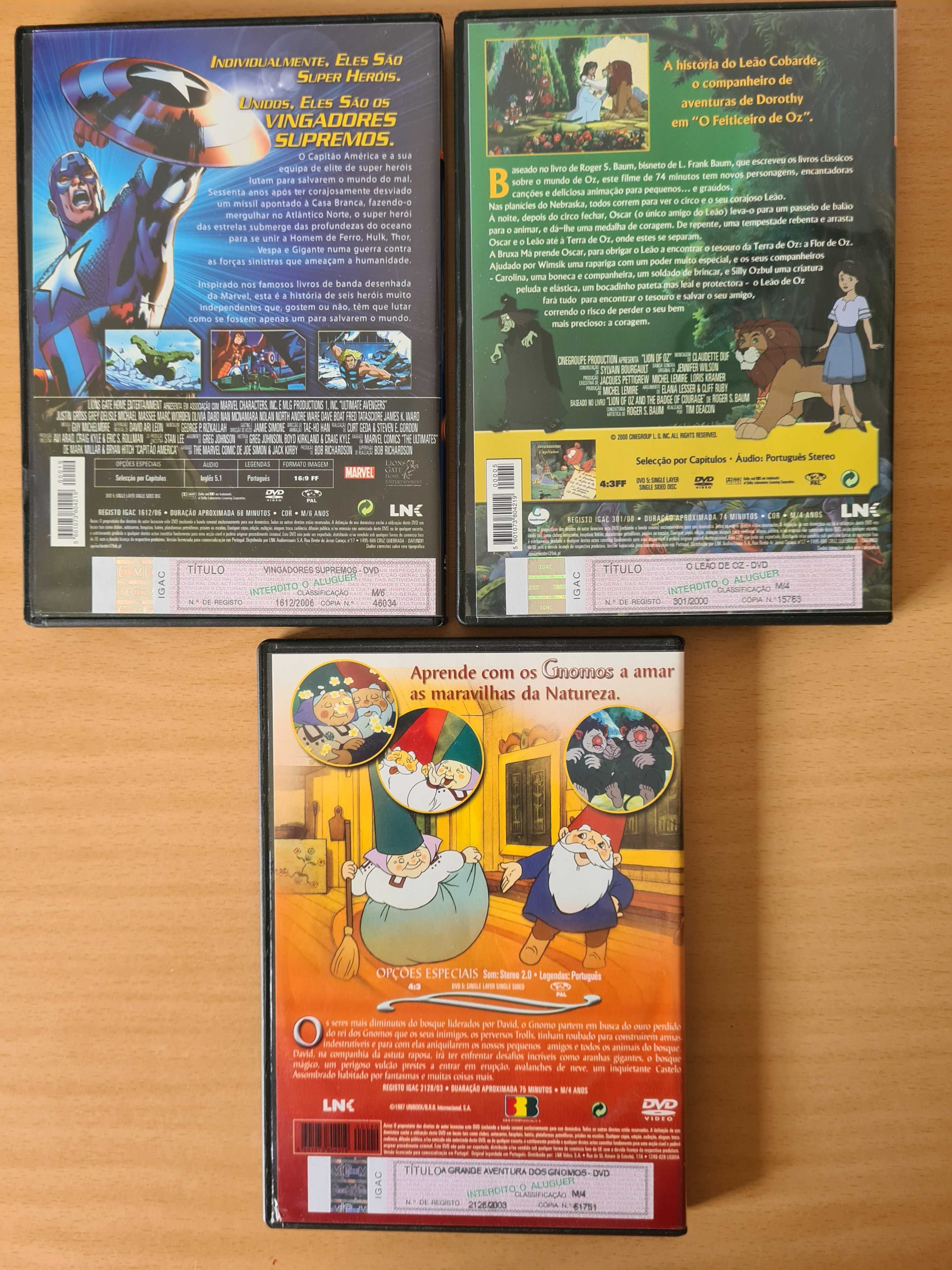 3 DVDs da série infantil publicada pelo jornal "Sol"