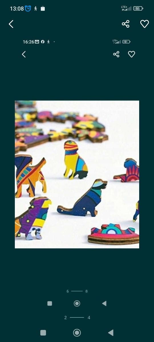 Puzzle drewniane dla dorosłych i młodzieży Premium Piesek 3D Prezent S