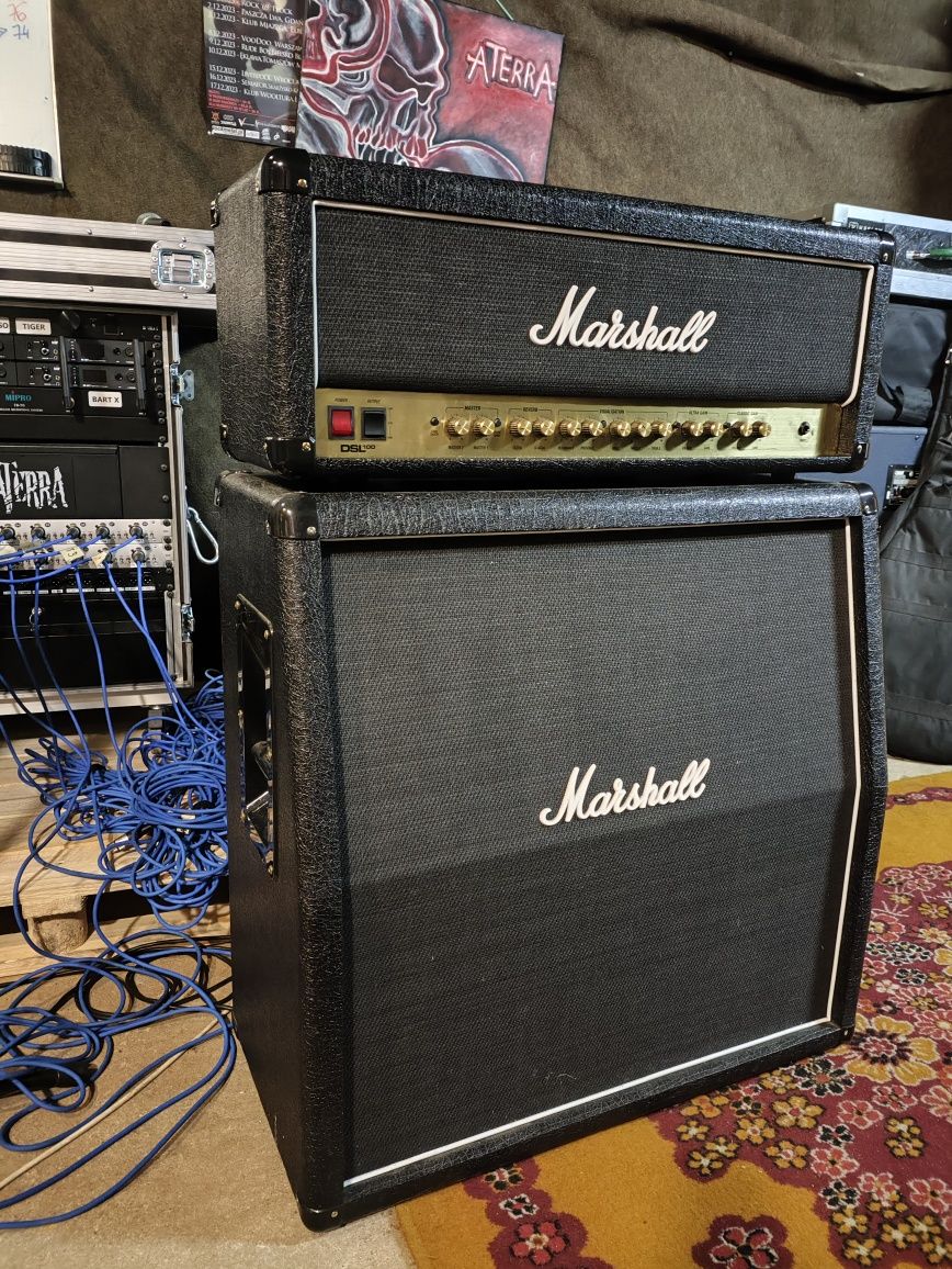 Marshall DSL 100 H wraz z kolumną Marshall MX 412 B