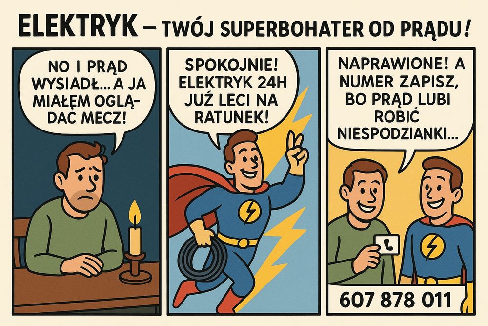 Instalacje elektryczne, awarie.