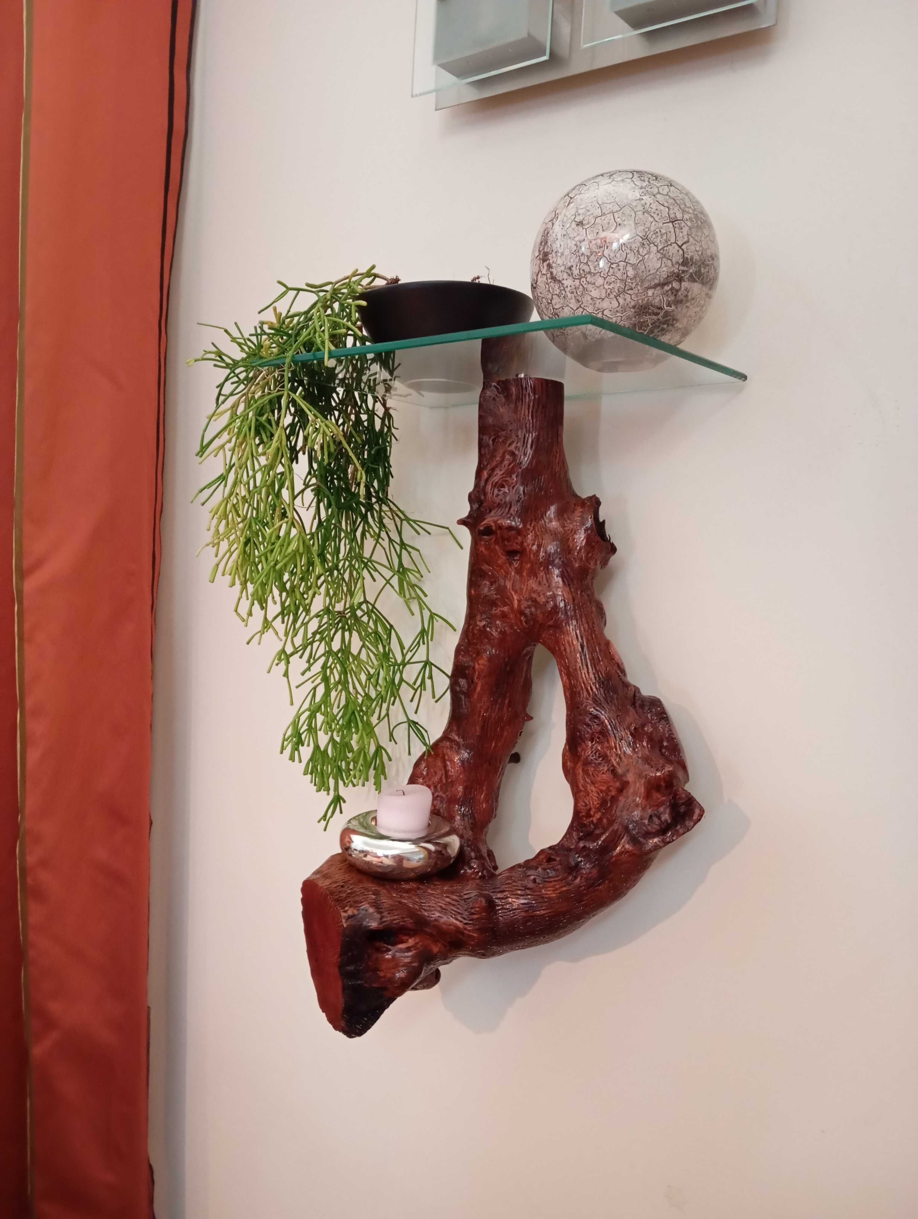 Prateleira com suporte de parede rústico