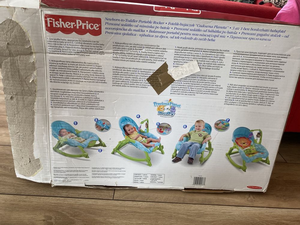 Fisher price leżak bujak kołyska 3w1