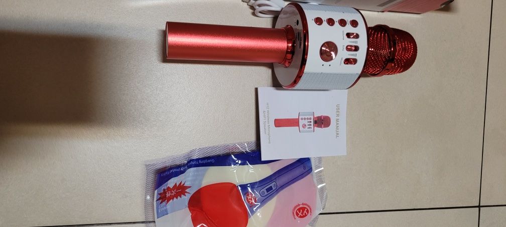 MIKROFON Głośnik  bezprzewodowy BONAOK Bluetooth KARAOKE
