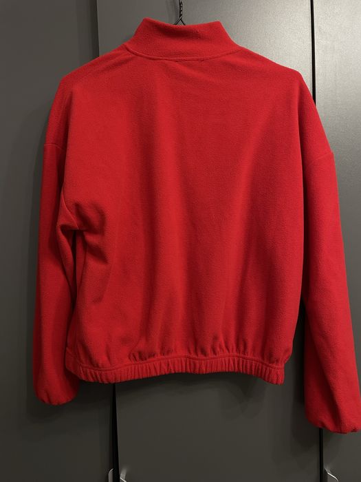 Червона вкорочена флісова кофта(фліска)