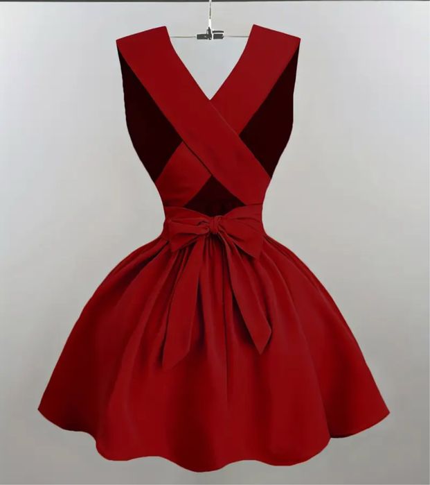 Сукня червона з пишною спідницею