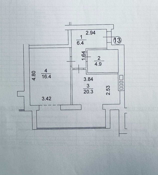 Продам 1к квартира с документами 48 кв.м. Ирпень  котел теплый пол