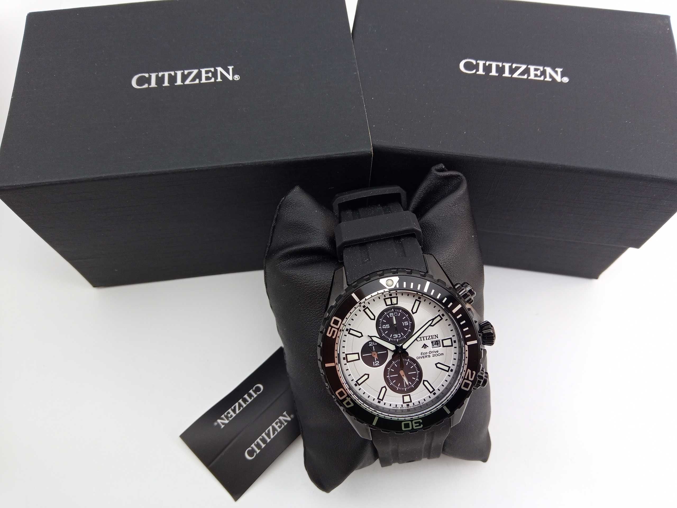 Японские мужские 200м дайверские часы - Citizen Eco-Drive CA0825-05A