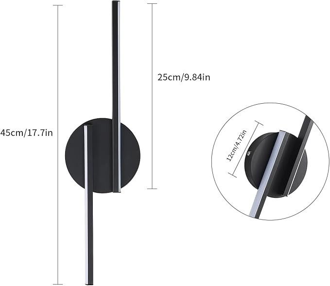 Kinkiet wewnętrzny Tealight, nowoczesna lampa LED 16 W, 1800 lm 45cm