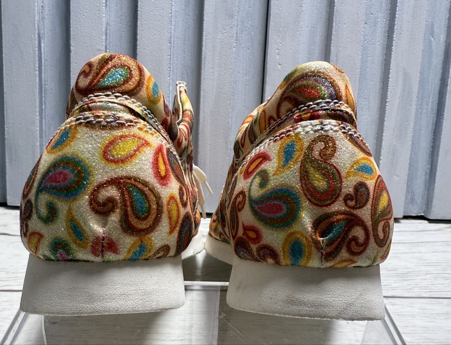 Buty Sioux Grasshopper – wzór paisley delikatny brokatowy połysk