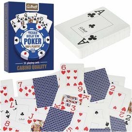 MUDUKO Trefl karty do gry Poker 100% plastik 55szt.