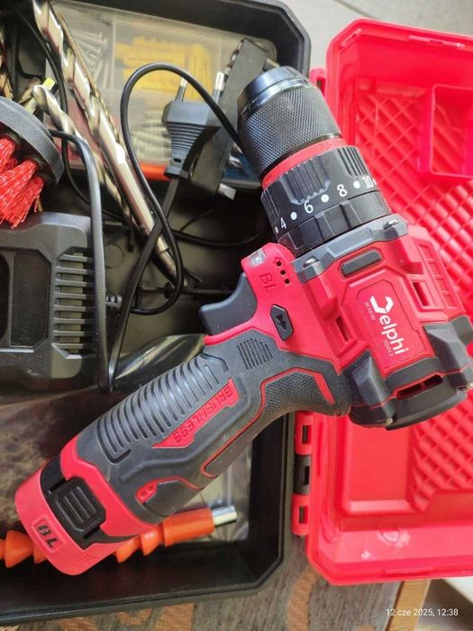 Wkrętarka Akumulatorowa Udarowa Wiertarka Bezszczotkowa Mocna Zestaw