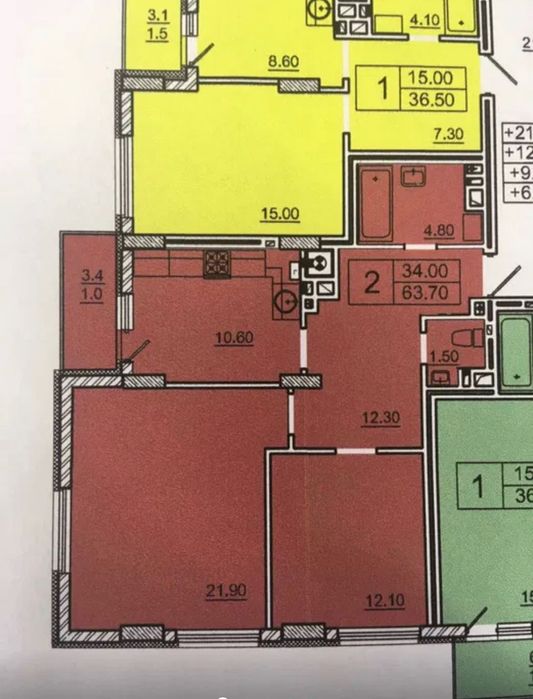 Продаж зданої 2х кімн.квартири вул.Кругла(кінець пр.Чорновола)
