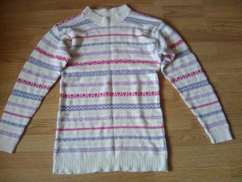 sweter kolorowy 40 42 dłuższy