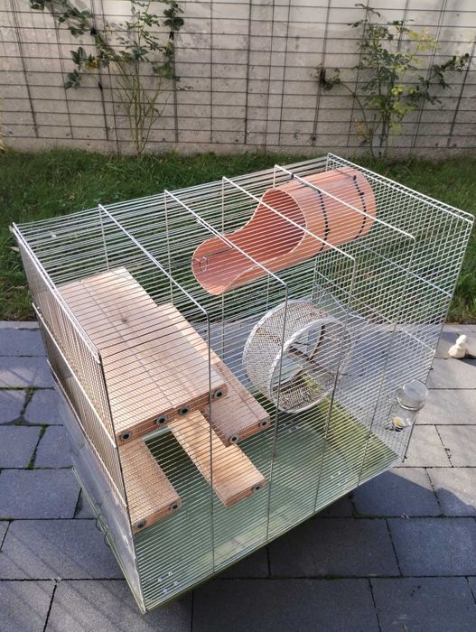 Duża, wysoka klatka dla Szynszyli/ Koszatniczki + Wyposażenie