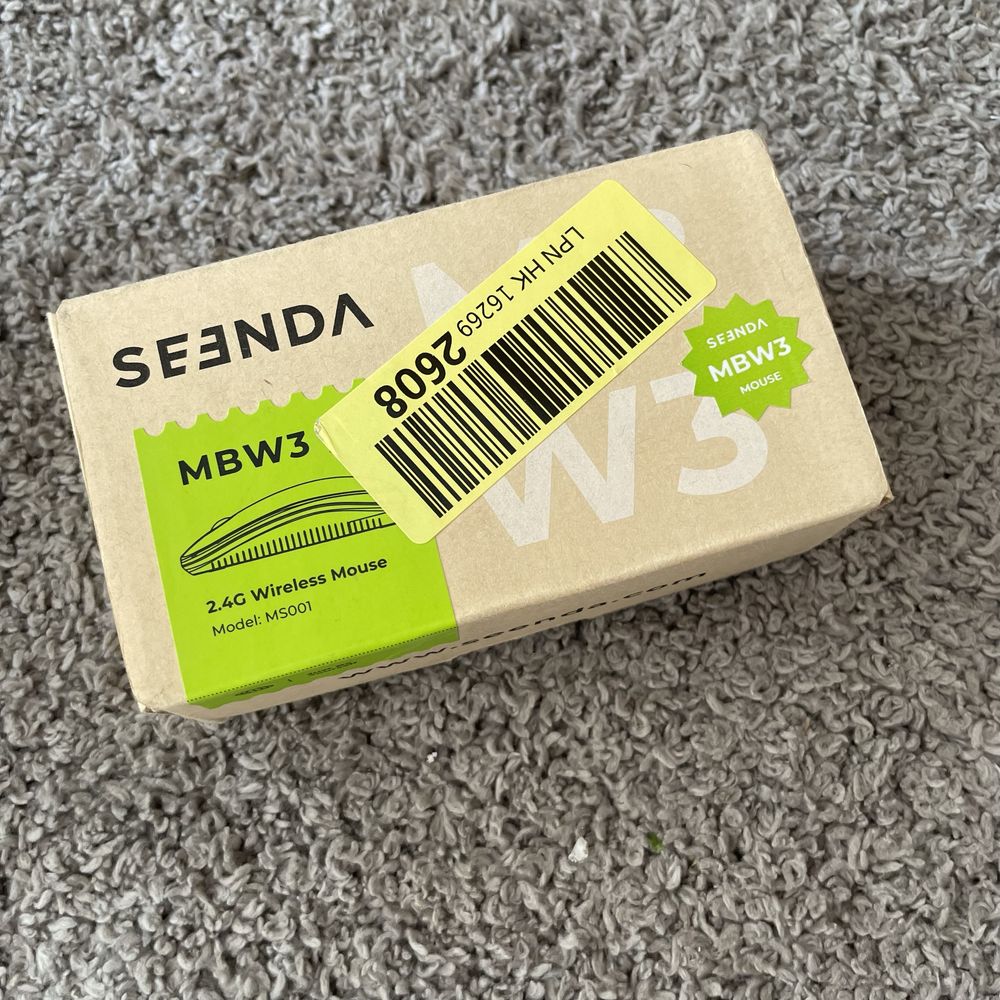Seenda Mysz Bezprzewodowa Do PC czarna 1600Dpi (M13)