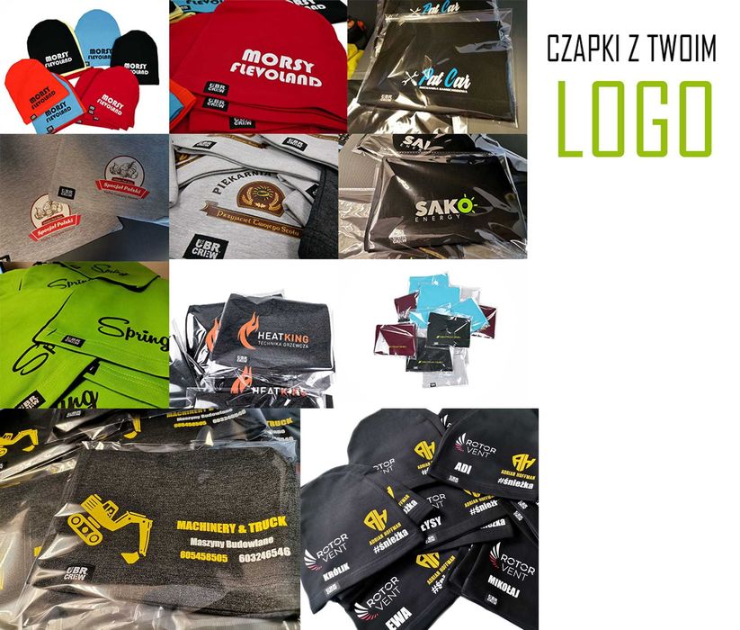 CZAPKA Z TWOIM LOGO / NADRUKIEM - spersonalizowana czapka CZARNA