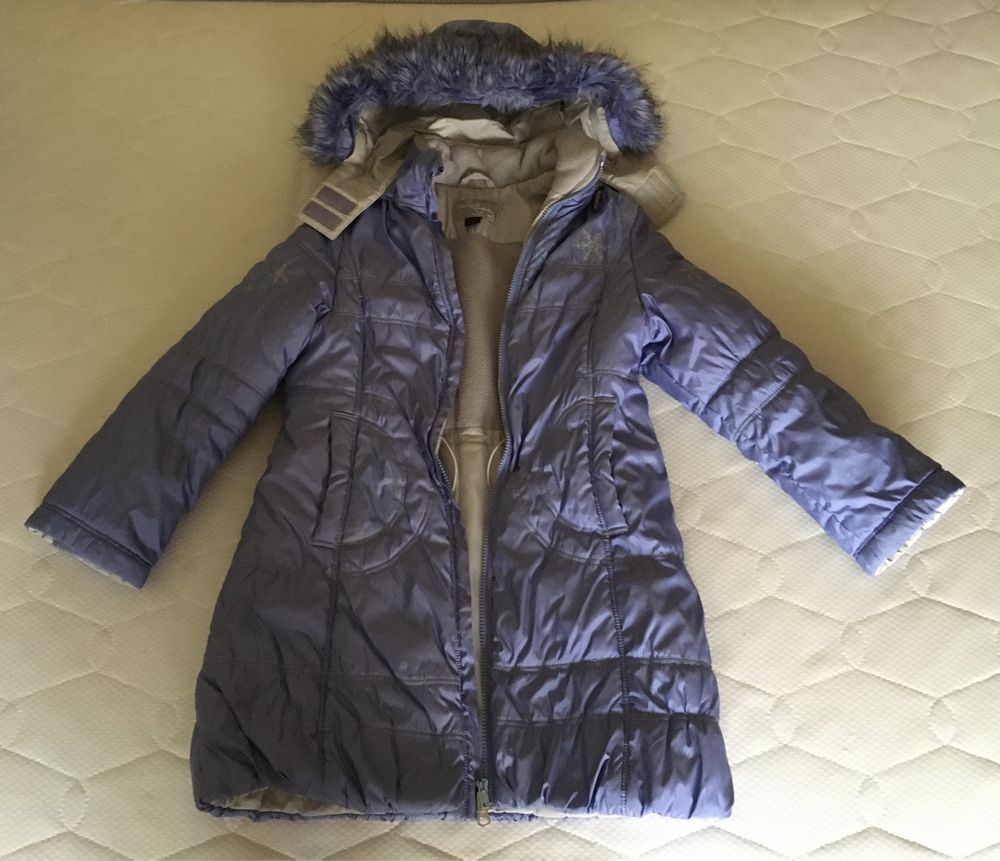 Зимова куртка пуховик для дівчинки розмір 128