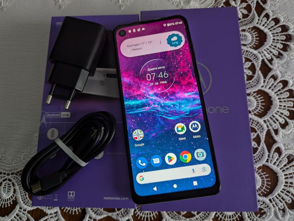 ІДЕАЛ Motorola One Action XT-2013-2 White 4-128Gb/ NFC/2-Sim + SD Card