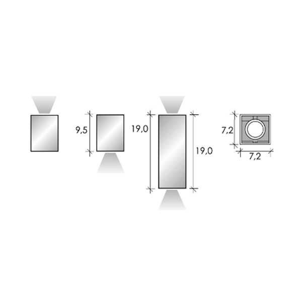 Aplique Parede MICRO BOX Inox. da Oty Light (Original e Novo) – Desde: