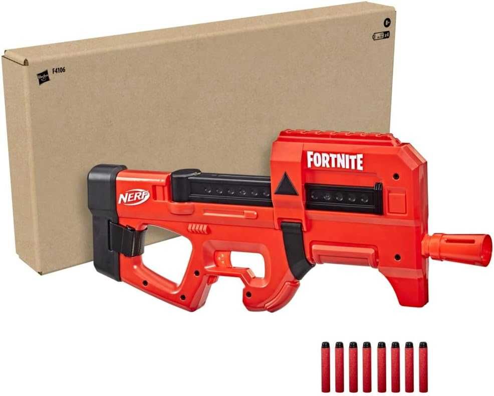 Nerf Fortnite Compact SMG Motorized Dart Blaster, Ultra Red Wrap,