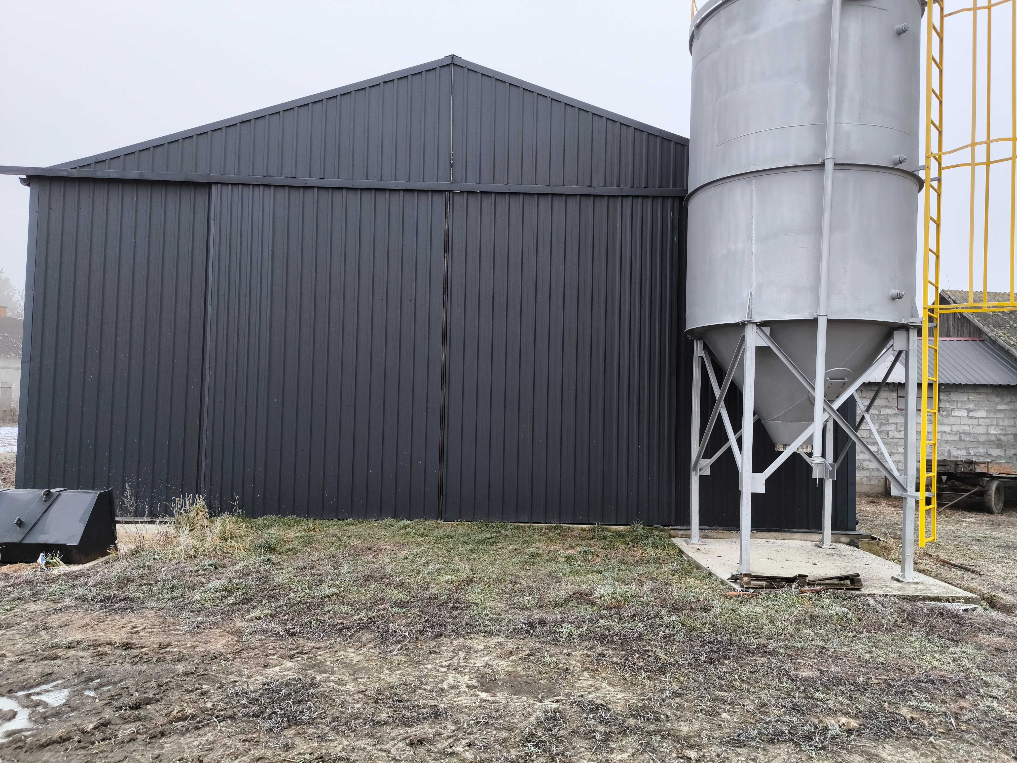 Hala magazynowa, wiata stalowa. Produkcja, montaż. Wymiar 12x20m