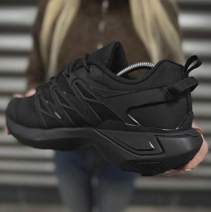 Мужские термо кроссовки Саломон черные с мехом Salomon зимние