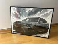 Obraz w ramce A3 z BMW – Idealny prezent!