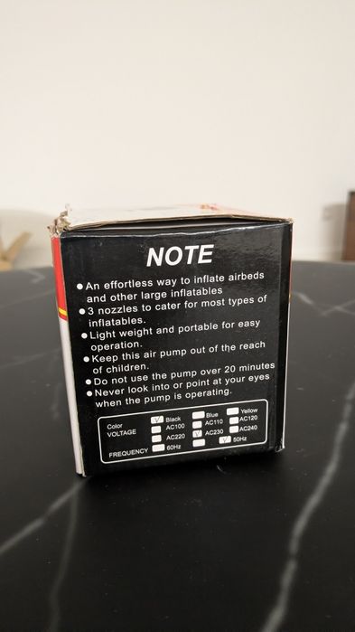 Bomba Elétrica 12V para Encher/Desenchar - Nova na Caixa