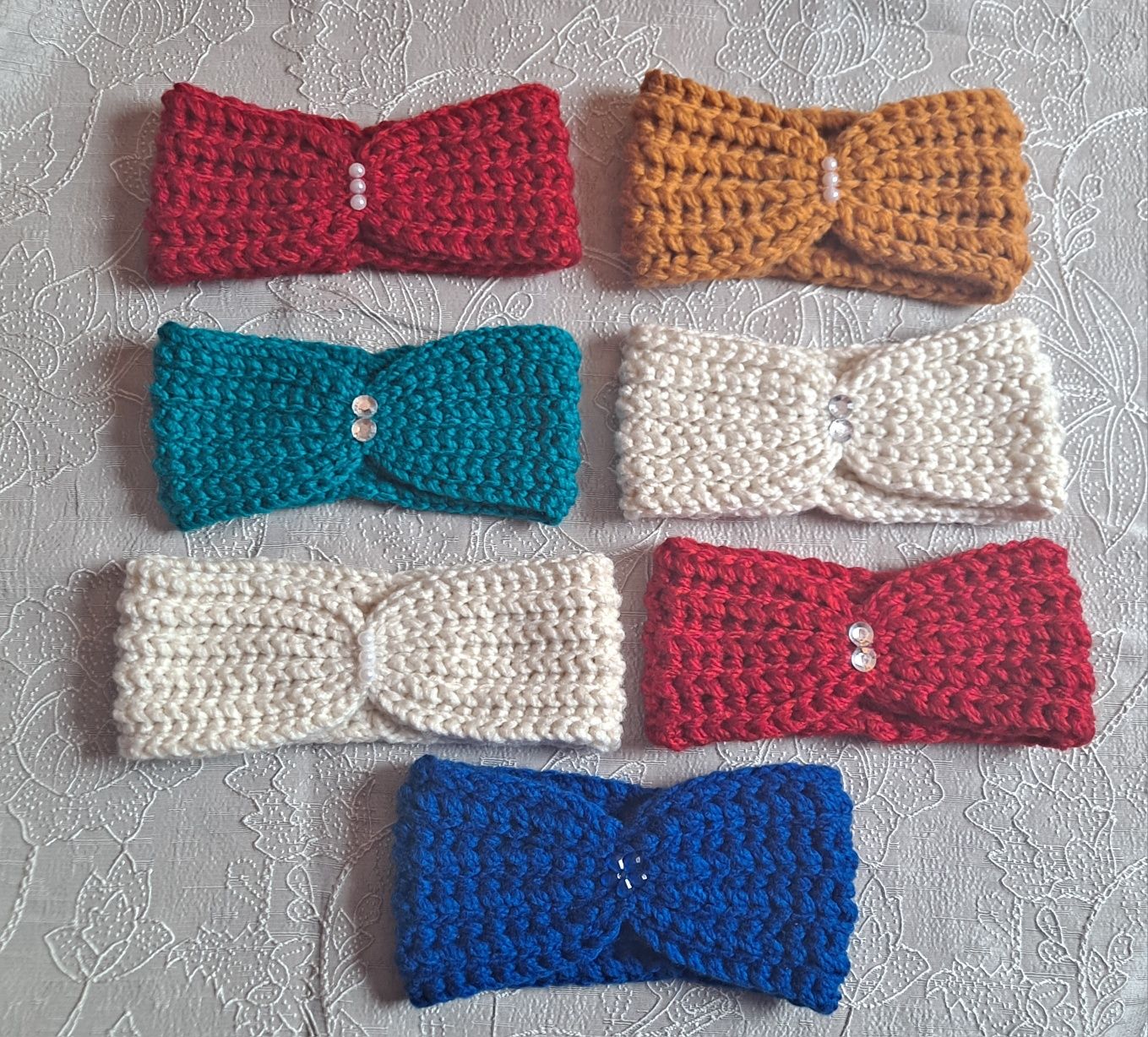 Opaski damskie handmade na szydełku