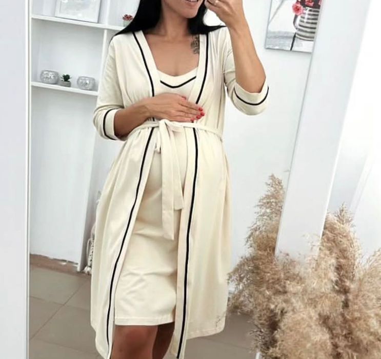 Сорочка та халат в пологовий