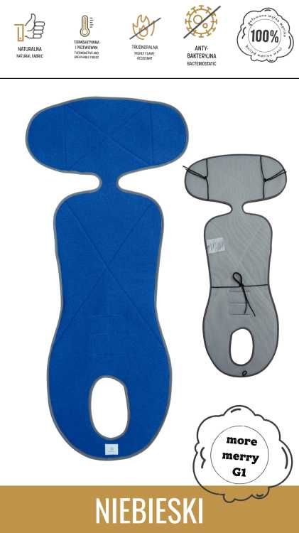 Wkładka merino do fotelika SIMPLE WOOL G1 SKY BLUE More Merry NEW 2025