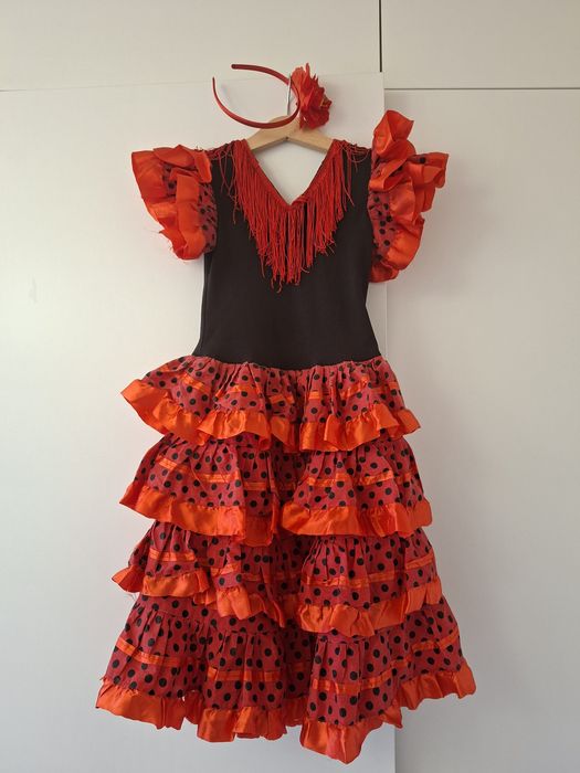 Przebranie strój Hiszpanki tancerki Flamenco 8lat