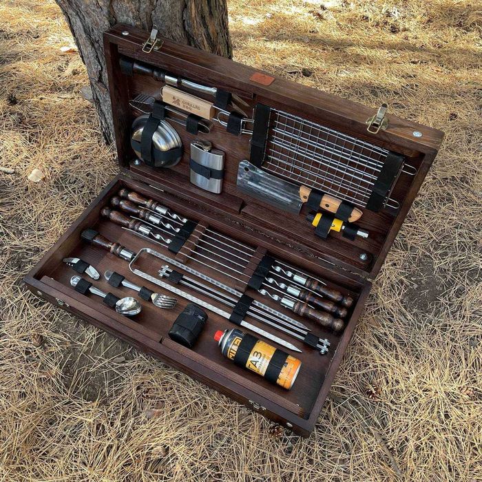 Набір шампурів Хамелеон BS15 Набор шампуров в кейсе для шашлика