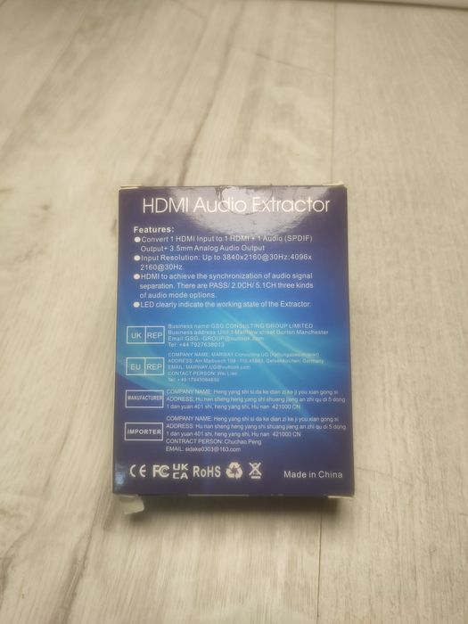 Ekstraktor HDMI do HDMI + Audio 4k 2k SDKDZKG