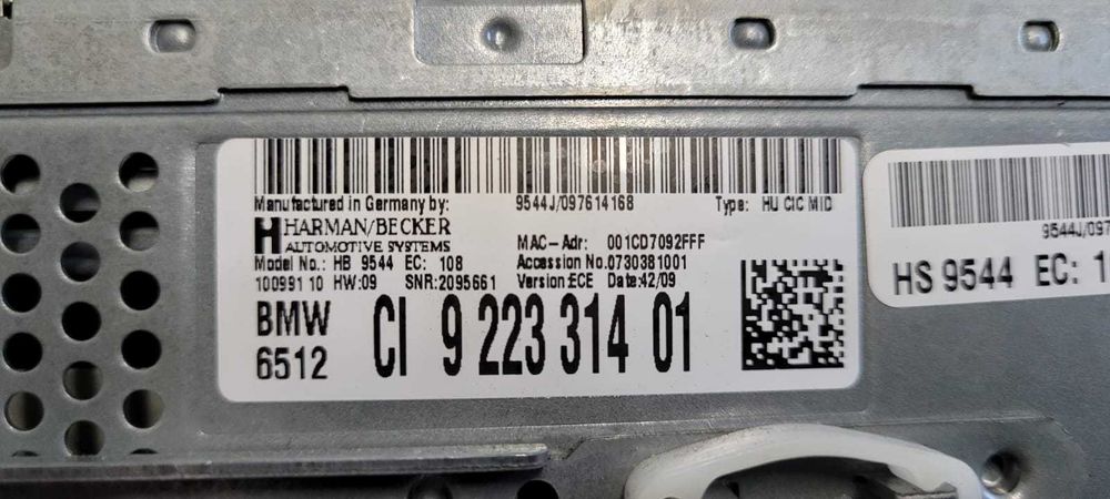 Czytnik nawigacji radio CIC NAVI BMW E87 E90 E84 X1F