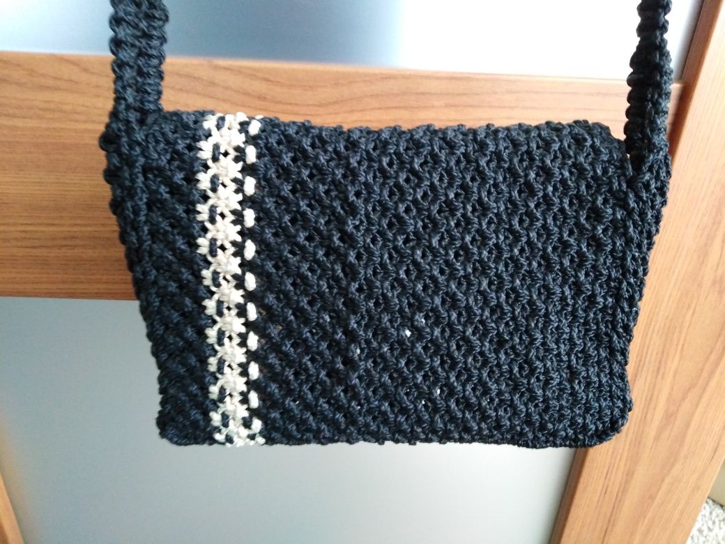 Torebka handmade ze sznurka ręcznie robiona