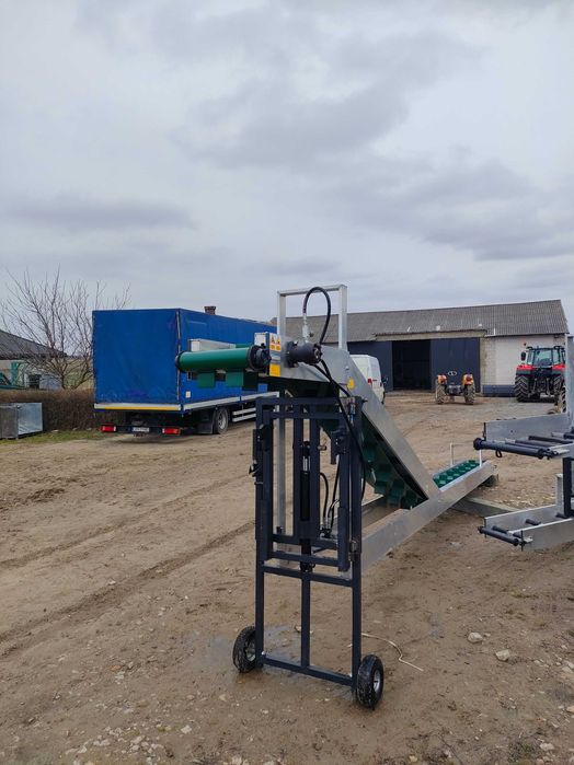 taśmociąg / podajnik / transporter / platforma / do zbioru warzyw